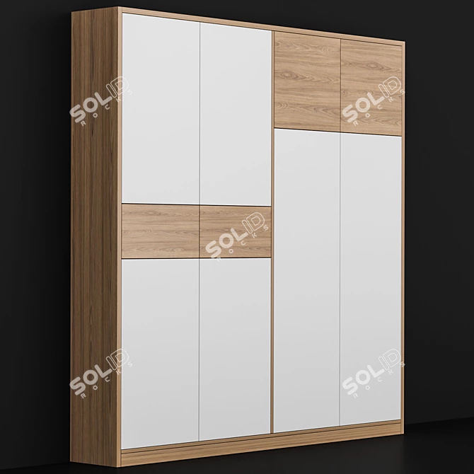 Modern 250cm Furniture Shelf 3D model image 2