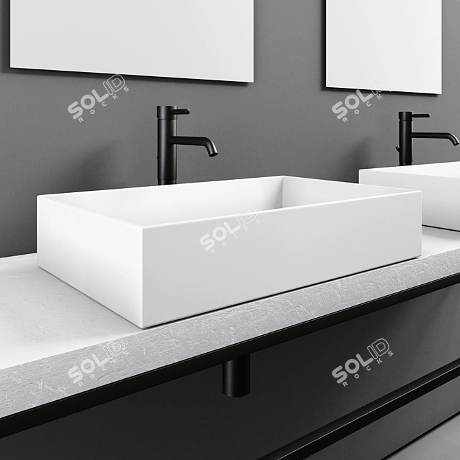 Luxury Bagnodesign Bath Set 3D model image 4
