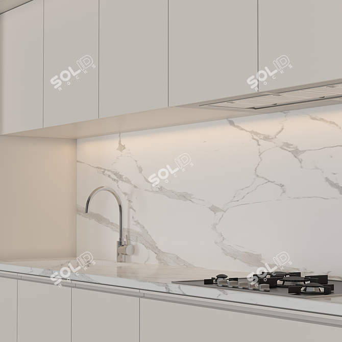 Sleek Kitchen 2015 3D model image 3