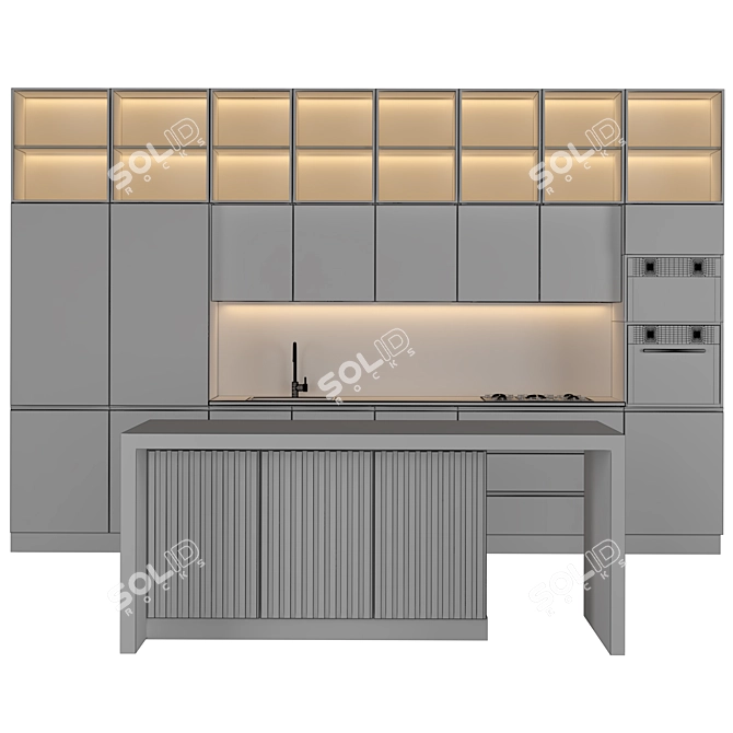 Sleek Kitchen 2015 3D model image 4