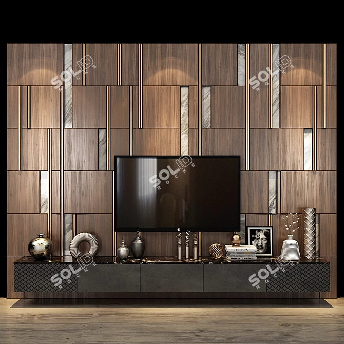 Stylish TV Stand by Studia 54 3D model image 1