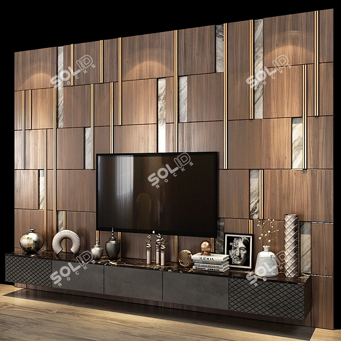 Stylish TV Stand by Studia 54 3D model image 2