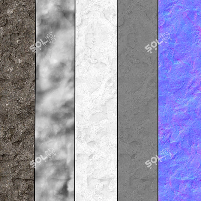 Seamless Stone Cliff Texture 3D model image 3