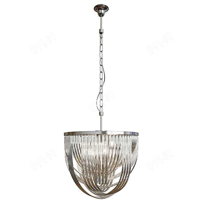 Elegant Glass/Silver Chandelier 20MD3279-6 3D model image 1