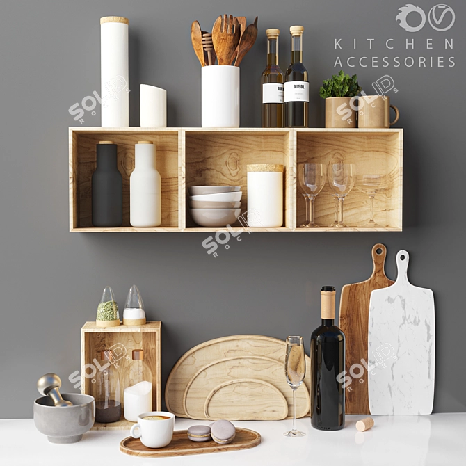 Kitchen Essentials Set | Interior Design 3D model image 1