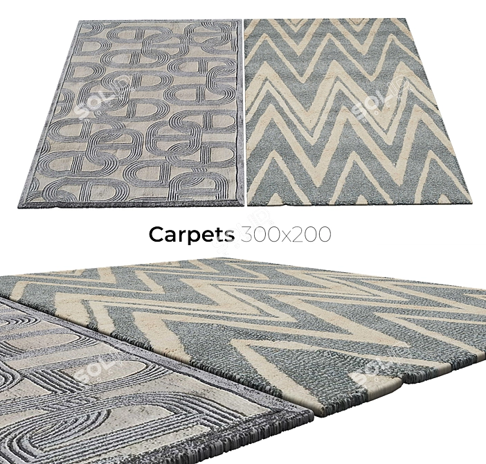 Cozy Bliss: Stylish Carpets 3D model image 1