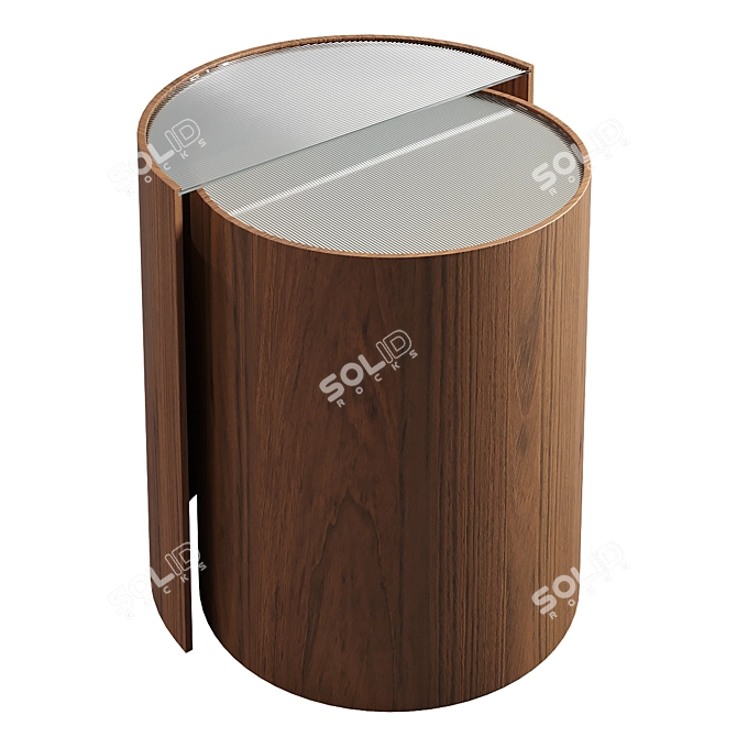 Sleek Contour Side Tables 3D model image 2