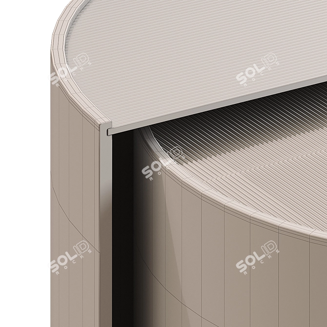 Sleek Contour Side Tables 3D model image 4