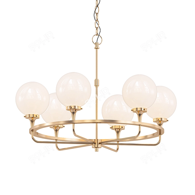 Luxury Crystal Chandelier: The Beverly Hills Elegance 3D model image 1