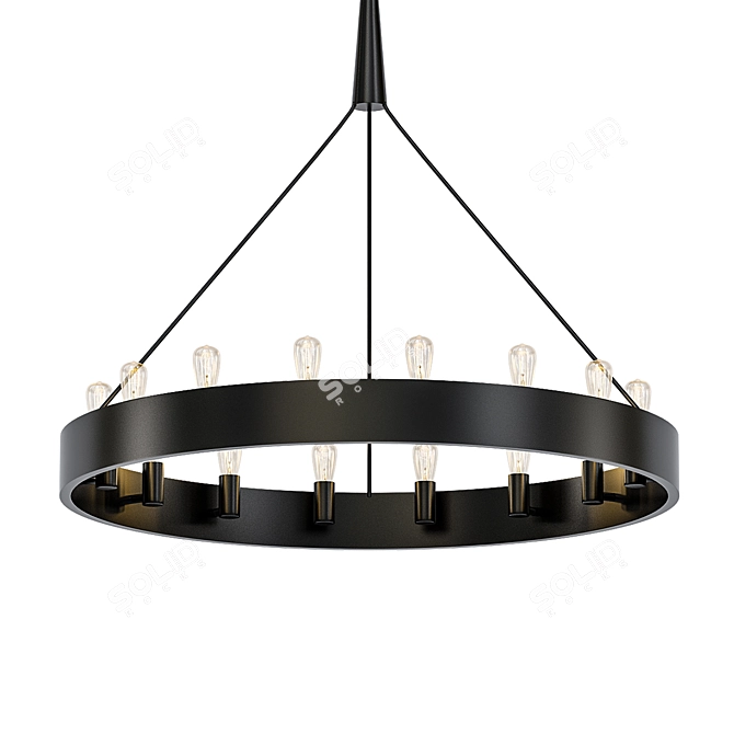 Elegant Candelaria Chandelier 3D model image 1