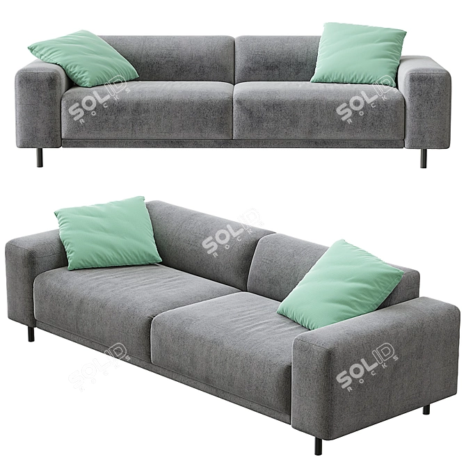 ITS KAZA Sofa: Compact, Stylish, Spacious 3D model image 1