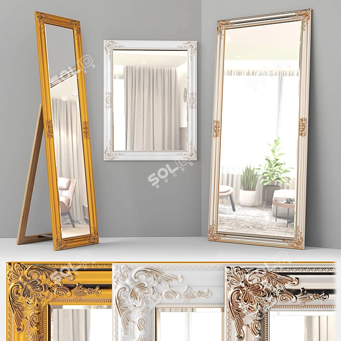 JYSK NORDBORG Mirror: Stylish & Versatile 3D model image 1