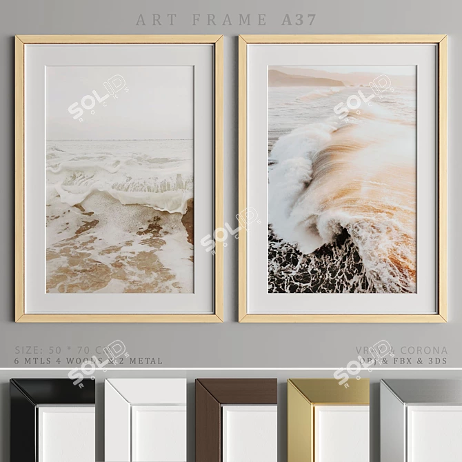 Modern Art Frame - A37 3D model image 1