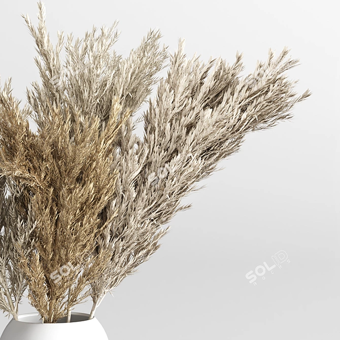 Elegant Pampas Vase 02 3D model image 3