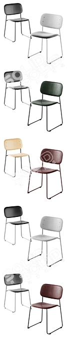 HAY Soft Edge 10 Sled Chair 3D model image 3