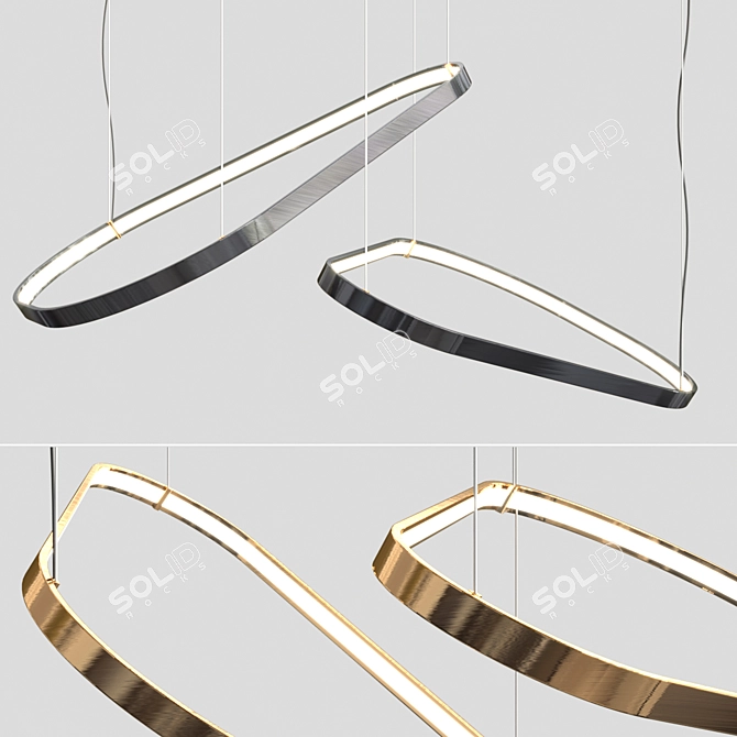 Magellano Suspension Light: Elegant Illumination for a Luxurious Ambiance 3D model image 1