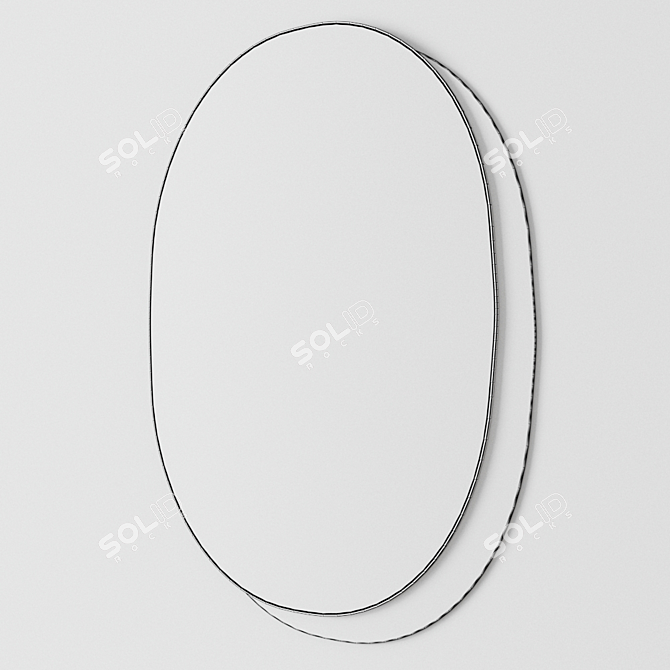 Plateau M Oval Wall Mirror 3D model image 4