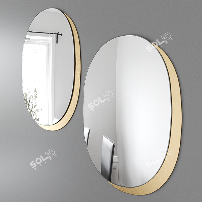 Plateau M Oval Wall Mirror 3D model image 8