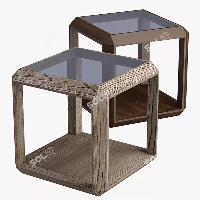 Sleek and Stylish Mattias Side Table 3D model image 1
