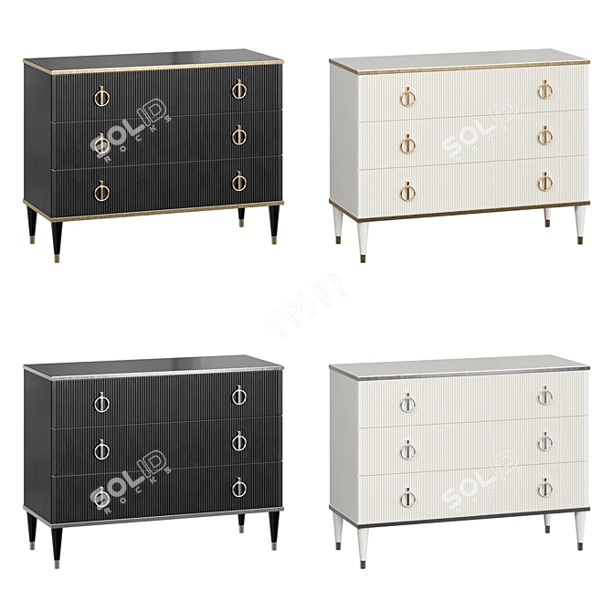 Italian-inspired Rimini Solo Chest of Drawers 3D model image 2