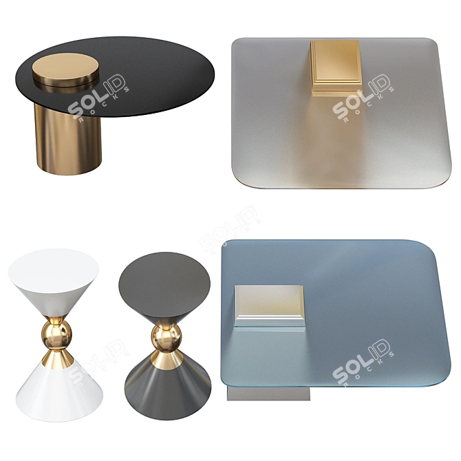 Elegant Equilibre Coffee Table 3D model image 1