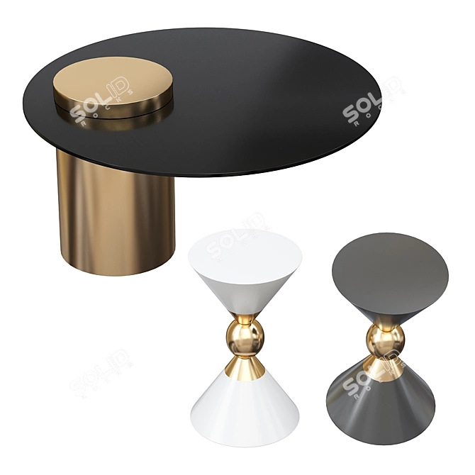 Elegant Equilibre Coffee Table 3D model image 2