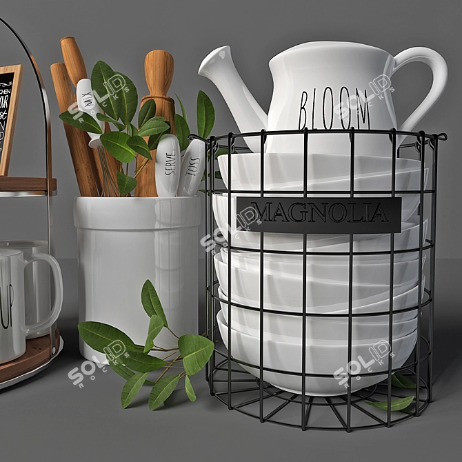 Sleek Kitchen Essentials 3D model image 2