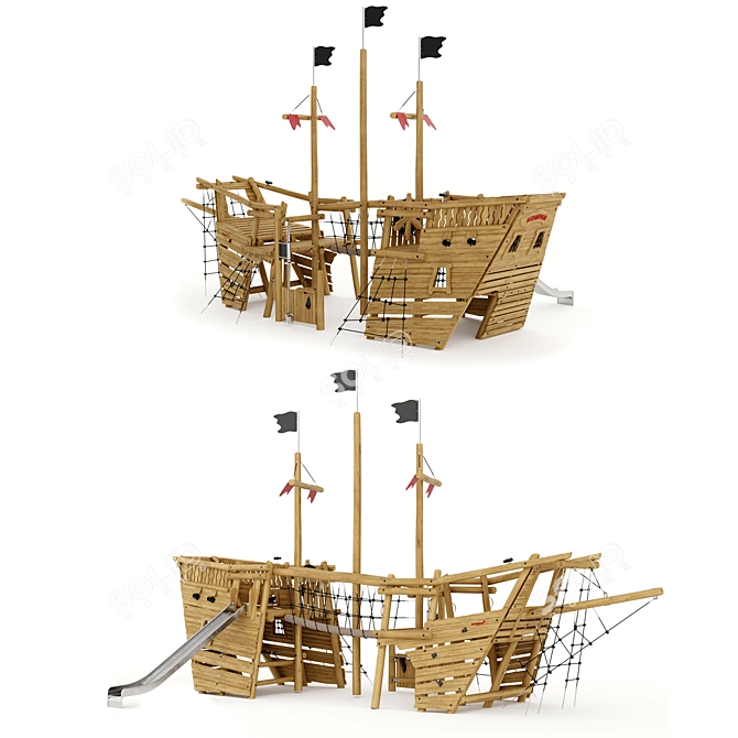 Kompan Pirate Ship: Large Playset 3D model image 2