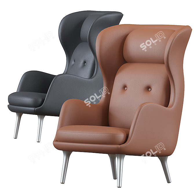 Jaime Hayon RO JH2 Leather Chair 3D model image 2