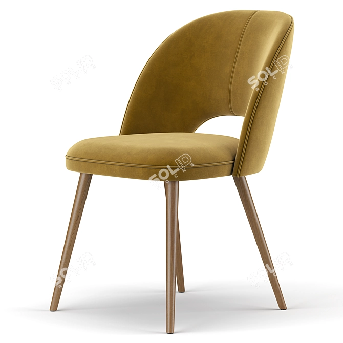 Sleek Barrel Dining Chair 3D model image 4