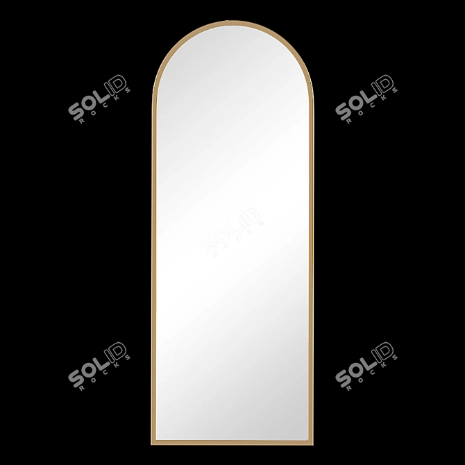 West Elm Metal Frame Arched Mirror 3D model image 1