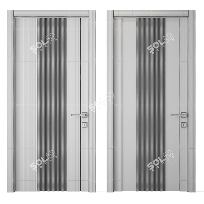 Sleek 3DMax Door 3D model image 2