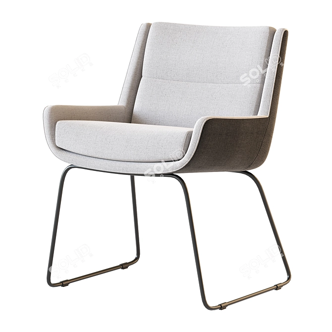 Modern Naughtone Hush Low Chair 3D model image 1