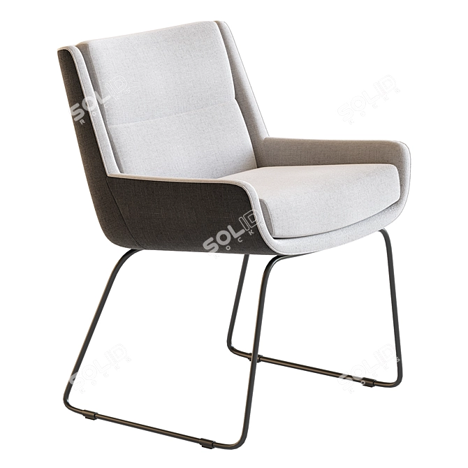 Modern Naughtone Hush Low Chair 3D model image 2