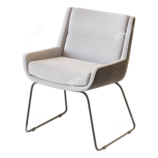 Modern Naughtone Hush Low Chair 3D model image 3