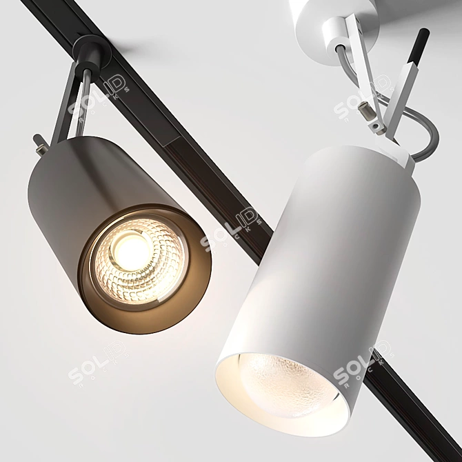 Minimalistic LED Spotlights: AQForm Petpot Collection 3D model image 3