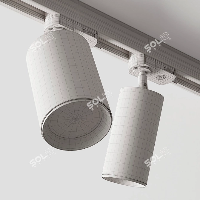 Modern Minimalist LED Track Lighting 3D model image 5