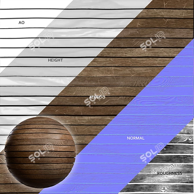 Versatile Wood Textures Set 3D model image 4