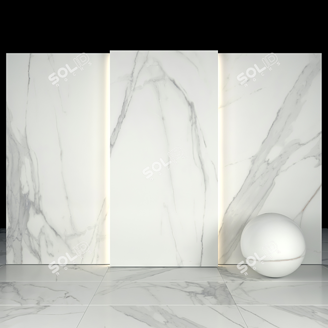 Aesthetic Afyon Marble Slabs 3D model image 1
