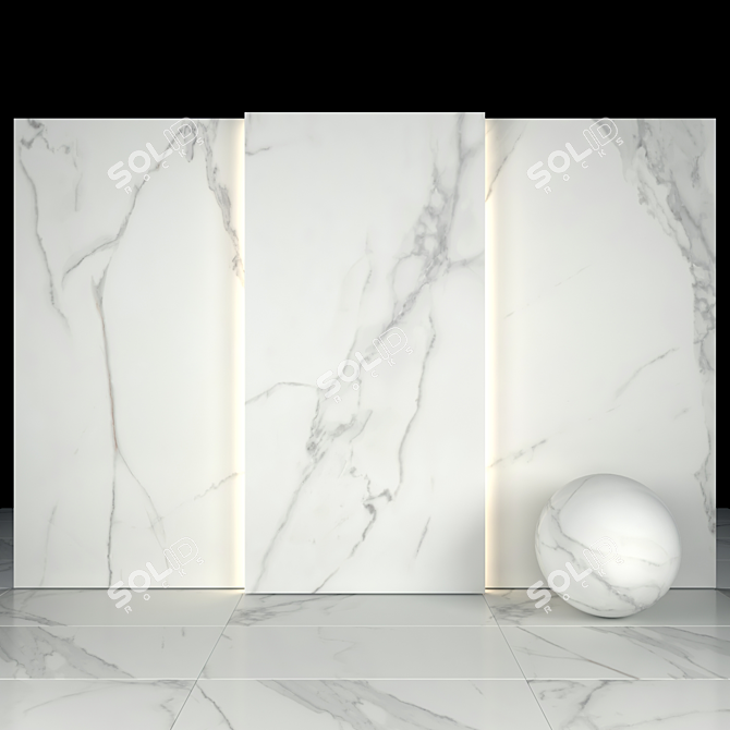 Aesthetic Afyon Marble Slabs 3D model image 2