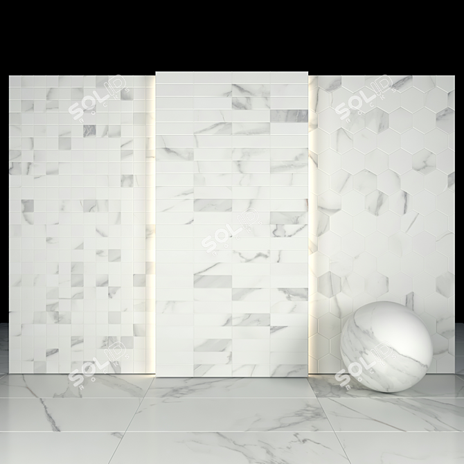 Aesthetic Afyon Marble Slabs 3D model image 3