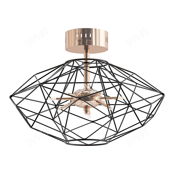 Elegant LED Ceiling Chandelier 3D model image 1