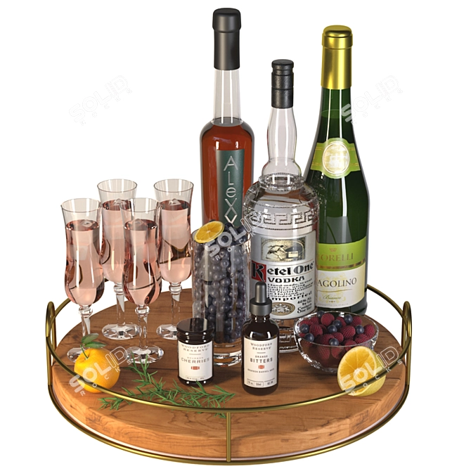 Fizz & Fruit Alcoholic Set 3D model image 1