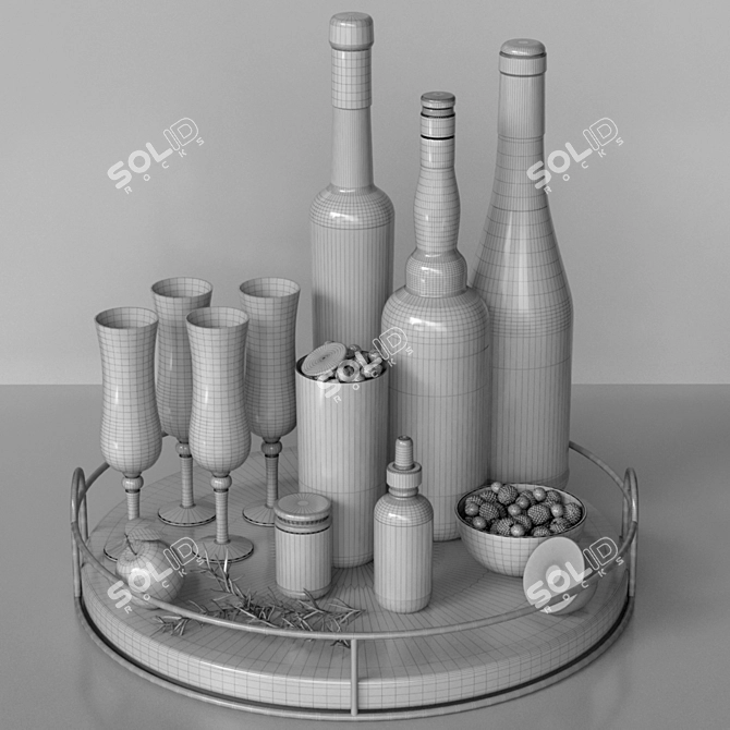 Fizz & Fruit Alcoholic Set 3D model image 2