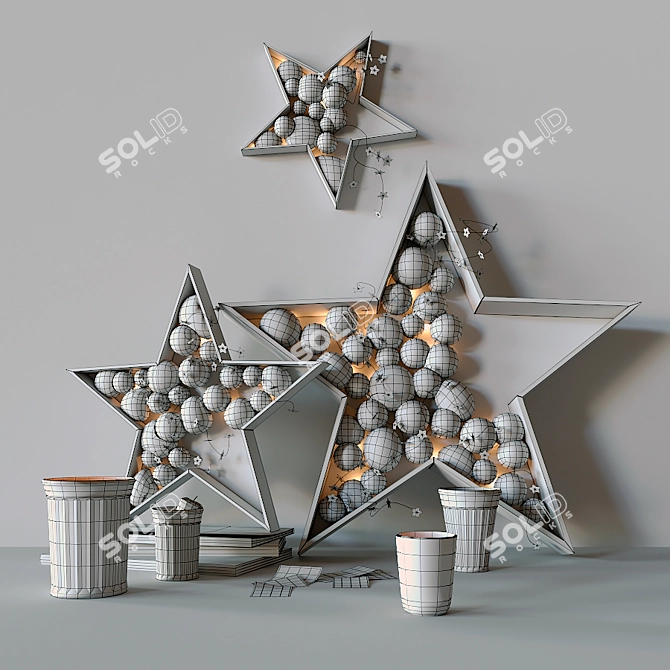 Twinkle Star New Year Decor 3D model image 4