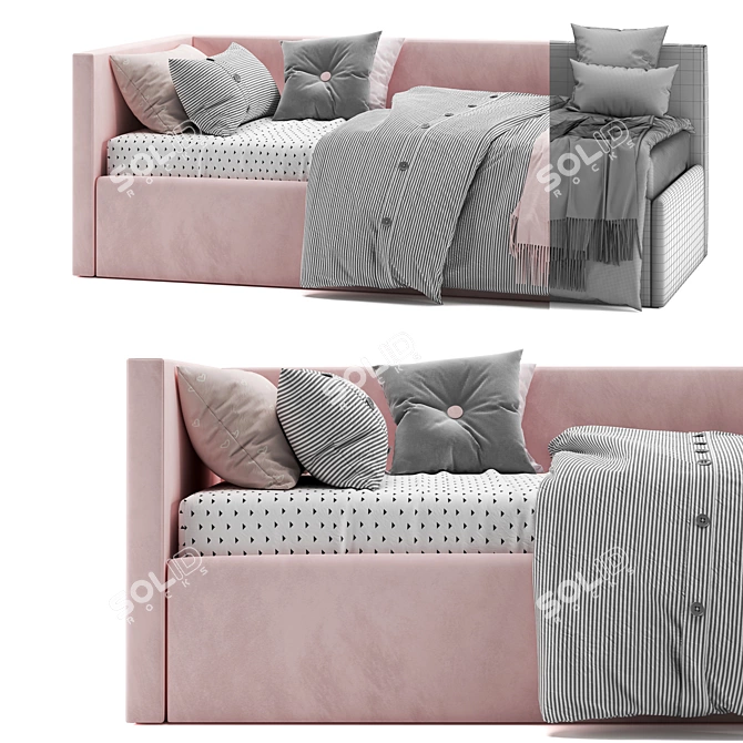 Elena Roveda Flex Bed: Sleek and Stylish Comfort 3D model image 2