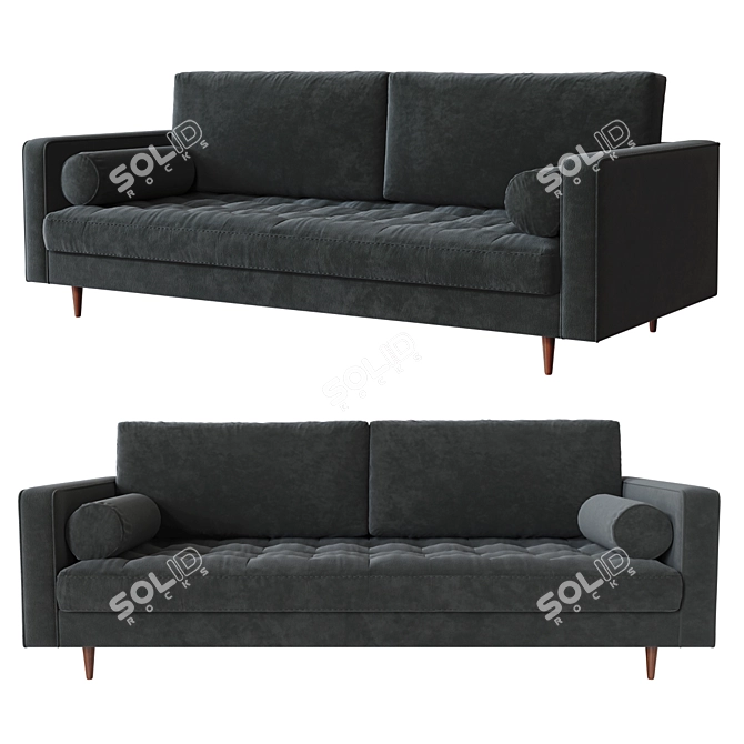 Contemporary Sven Sofa: Sleek Design, Superior Comfort 3D model image 1