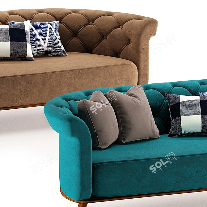 Luxury Modern Sofa 3D model image 2