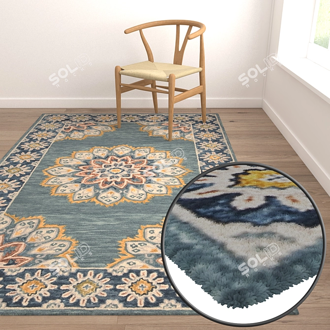 Luxury Carpet Set: High-Quality Textures for Stunning Renders 3D model image 5