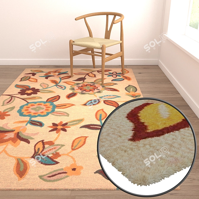 High-Quality Carpet Set 3D model image 5